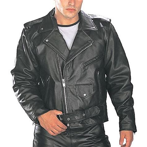 THIS JACKET FEATURESMidweight buffalo leather,Two-way zipper front closure,Two zipper hand-warmer pocket,Zipper cuffs,Polyester mesh lining with 115th Anniversary jacquard tape,Two sleev. . Motorcycle leather jacket for sale